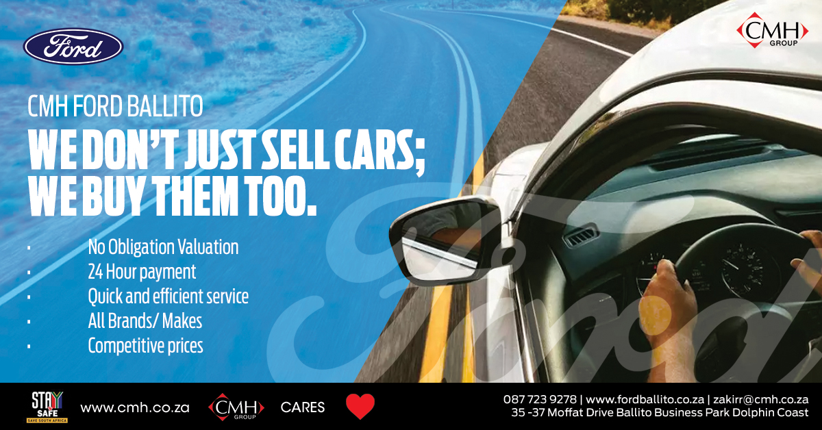 Top 8 reasons to sell your vehicle to CMH Ford Ballito CMH Ford
