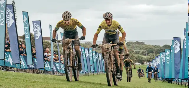 Michael Foster and Jaedon Terlouw winners of 2024 KAP sani2c