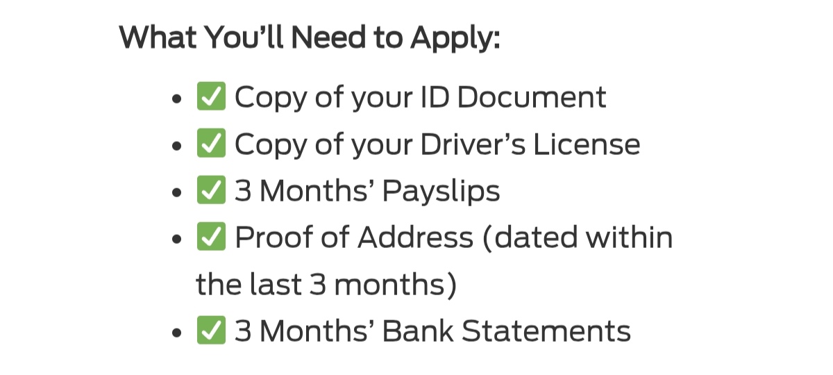 CMH Ford Hatfield Documents Needed Image 2